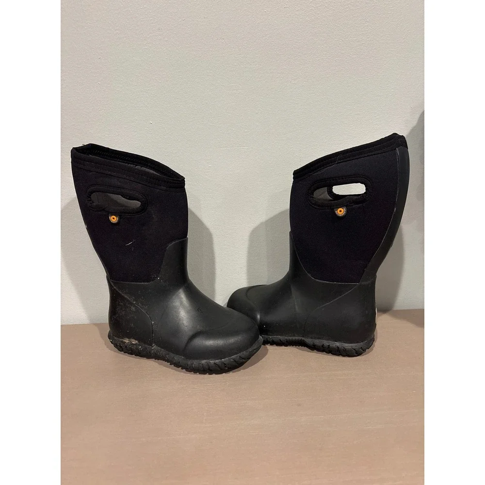 Bogs Kids York Solid Black Waterproof Insulated Winter Boots 72601-001 Size 11